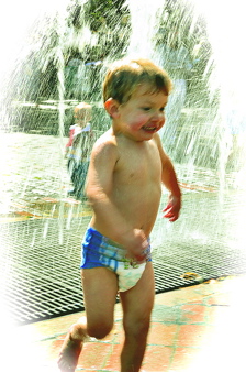Boy in Fountain